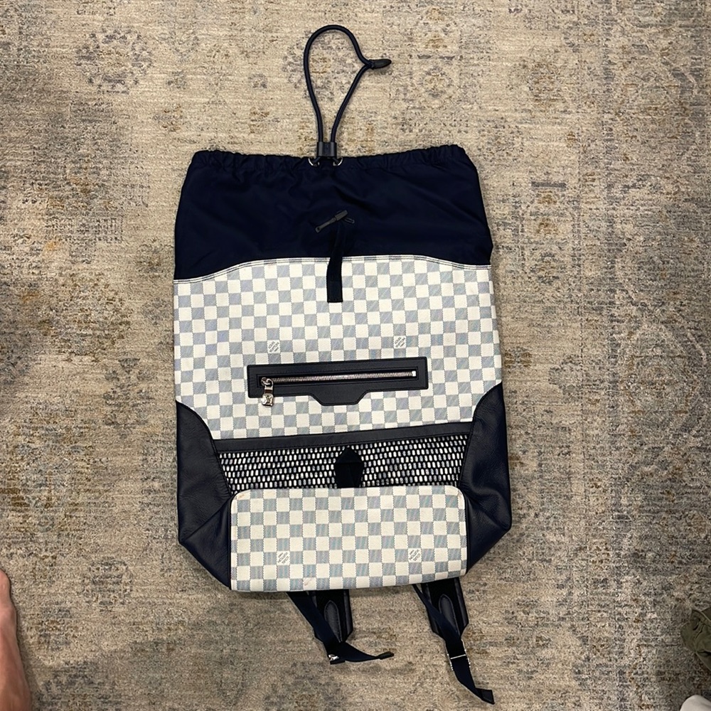 Louis Vuitton Damier Azur Canvas Coastline Matchpoint Backpack Bag